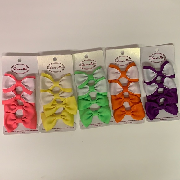 Colorful Grosgrain Bow Clip Set - Picture 7 of 7
